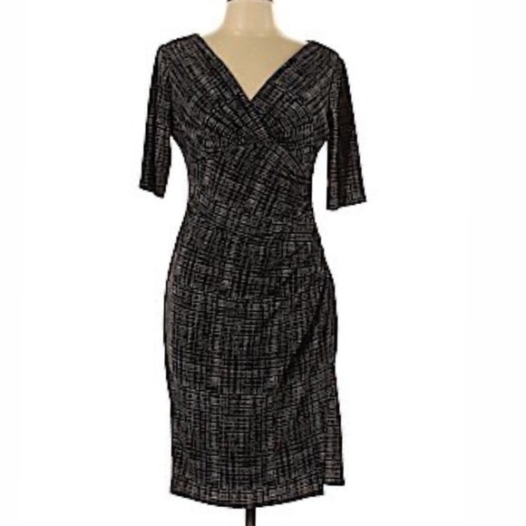 Lauren Ralph Lauren Dresses & Skirts - L RALPH LAUREN SLIMMING ESSENTIALS BLK WHITE DRESS